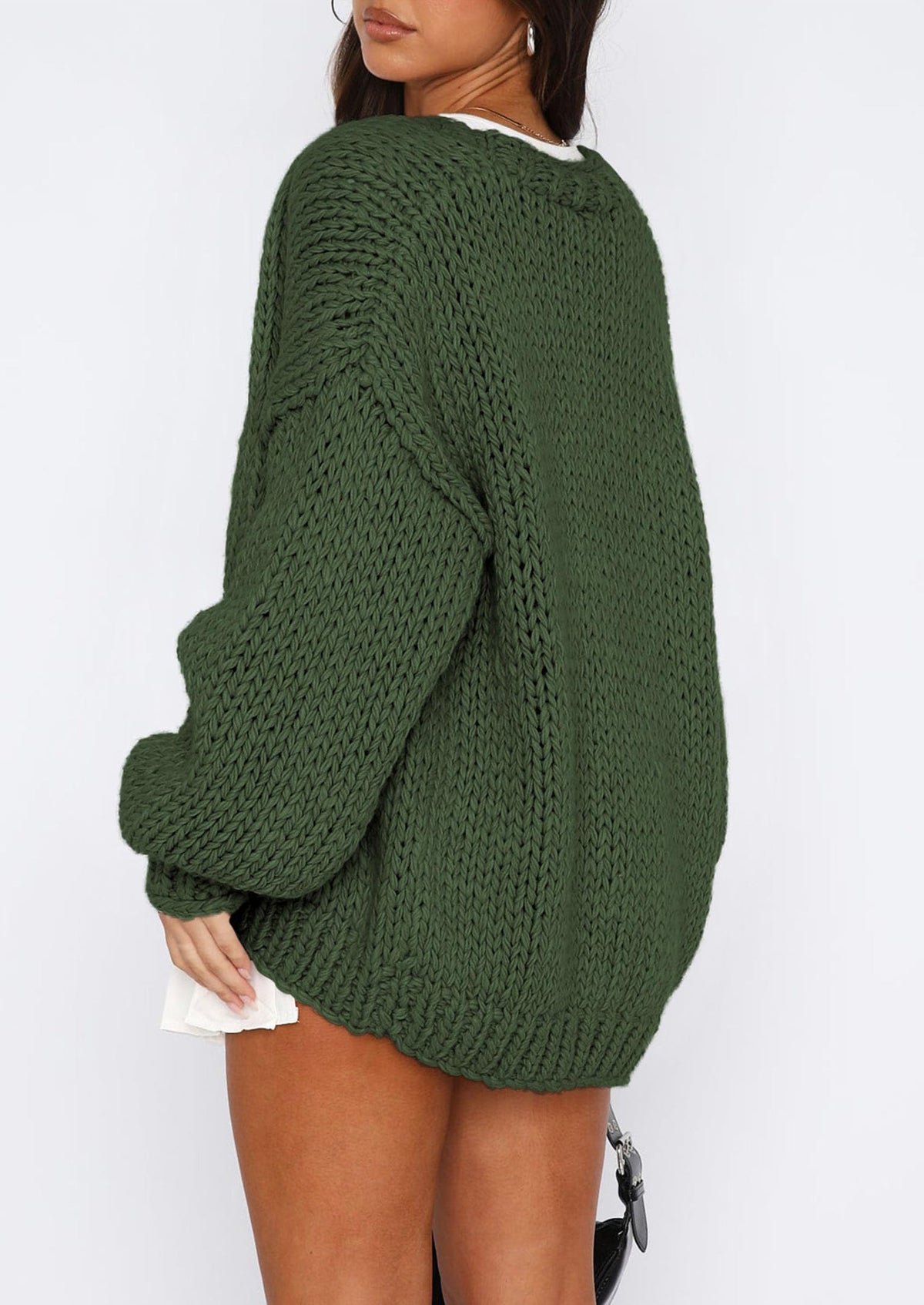 Pisania Cardigan Sweaters for Women Trendy Fall Fashion Long Sleeve Chunky Knit Cardigans Winter Clothing Outfits