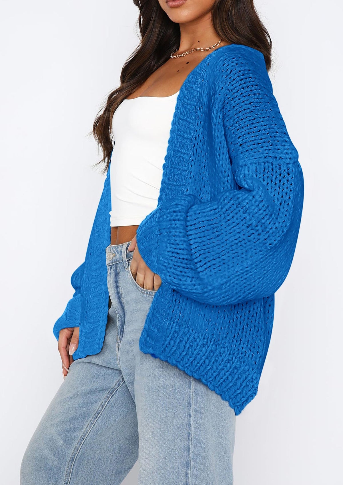 Pisania Cardigan Sweaters for Women Trendy Fall Fashion Long Sleeve Chunky Knit Cardigans Winter Clothing Outfits