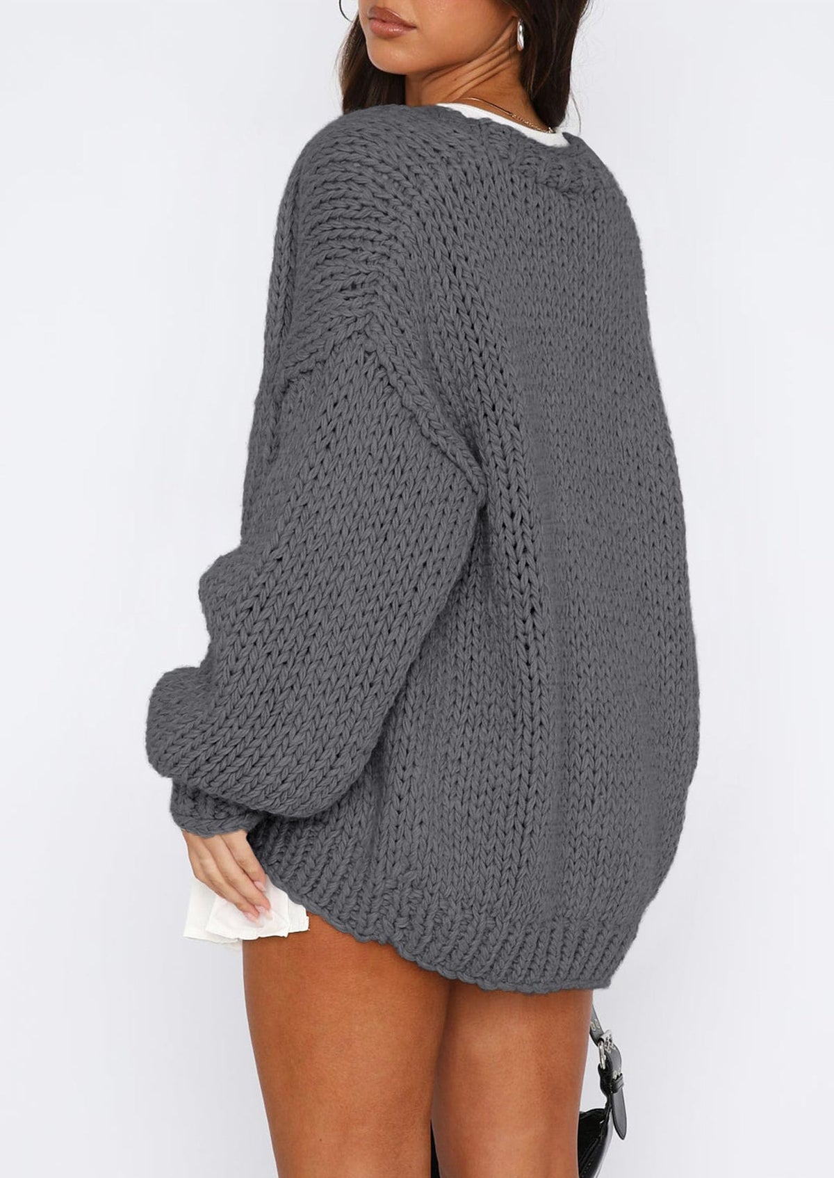 Pisania Cardigan Sweaters for Women Trendy Fall Fashion Long Sleeve Chunky Knit Cardigans Winter Clothing Outfits