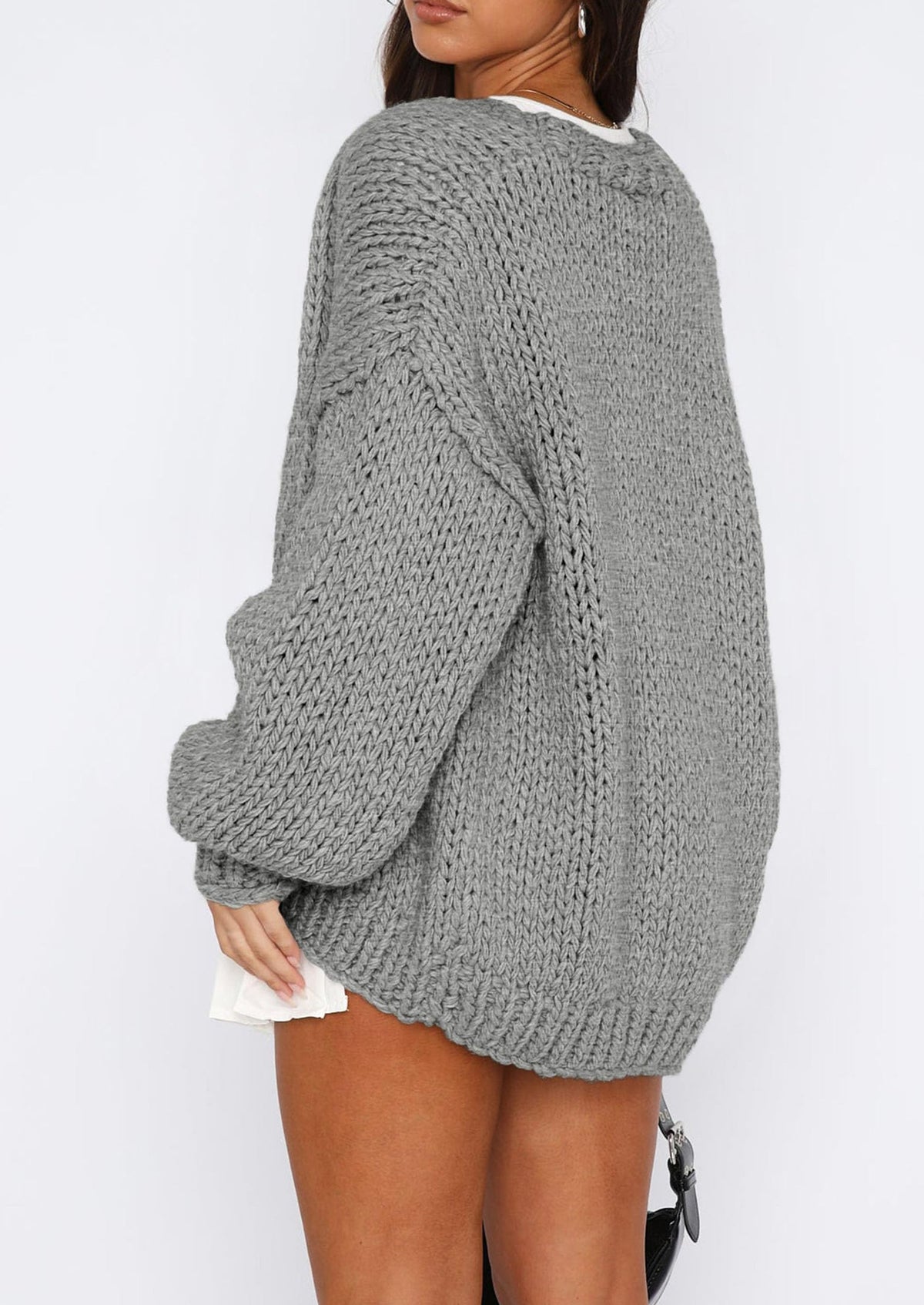 Pisania Cardigan Sweaters for Women Trendy Fall Fashion Long Sleeve Chunky Knit Cardigans Winter Clothing Outfits