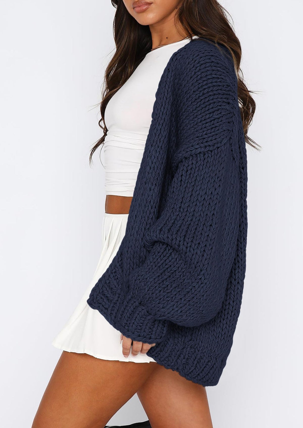 Pisania Cardigan Sweaters for Women Trendy Fall Fashion Long Sleeve Chunky Knit Cardigans Winter Clothing Outfits