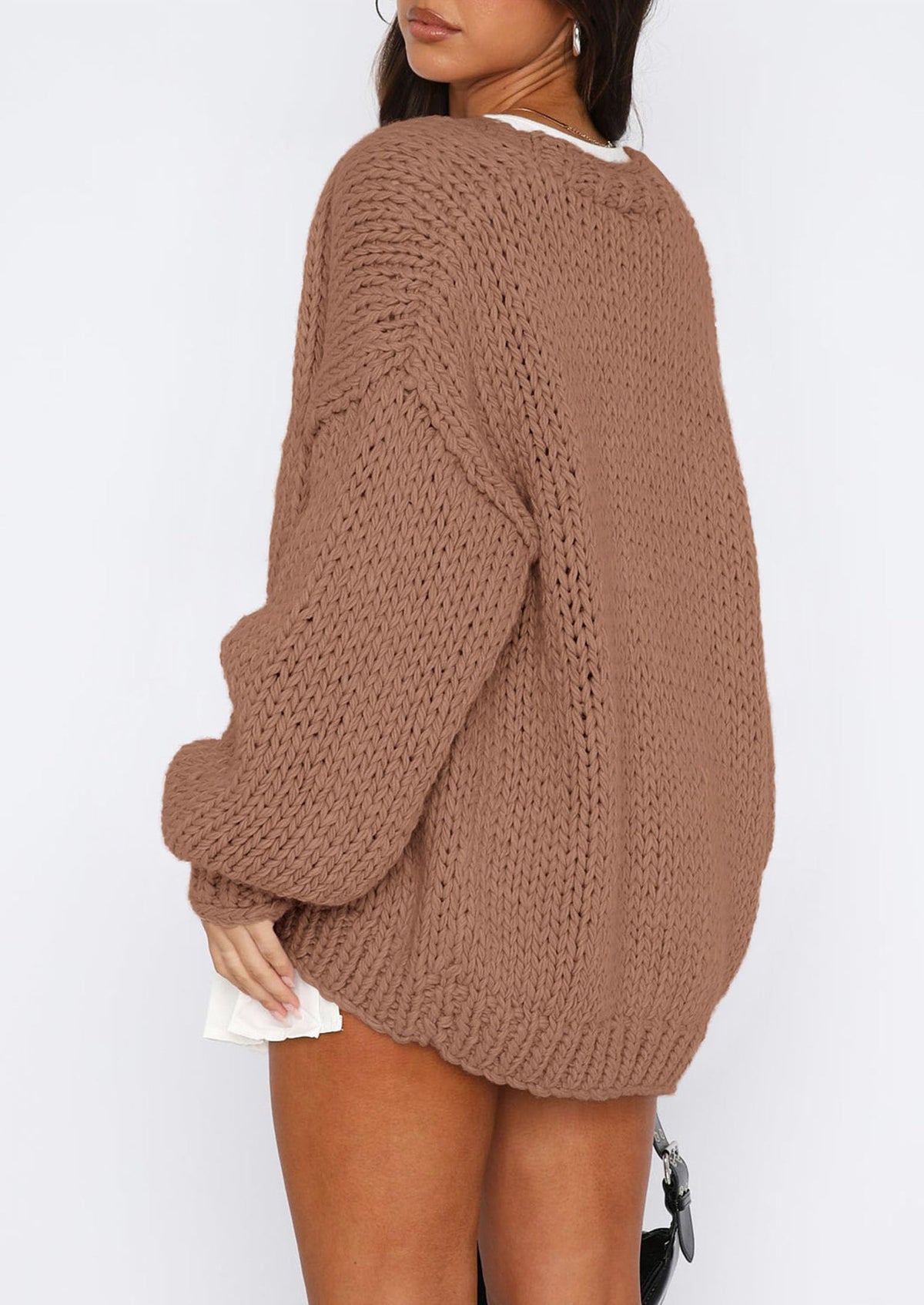 Pisania Cardigan Sweaters for Women Trendy Fall Fashion Long Sleeve Chunky Knit Cardigans Winter Clothing Outfits