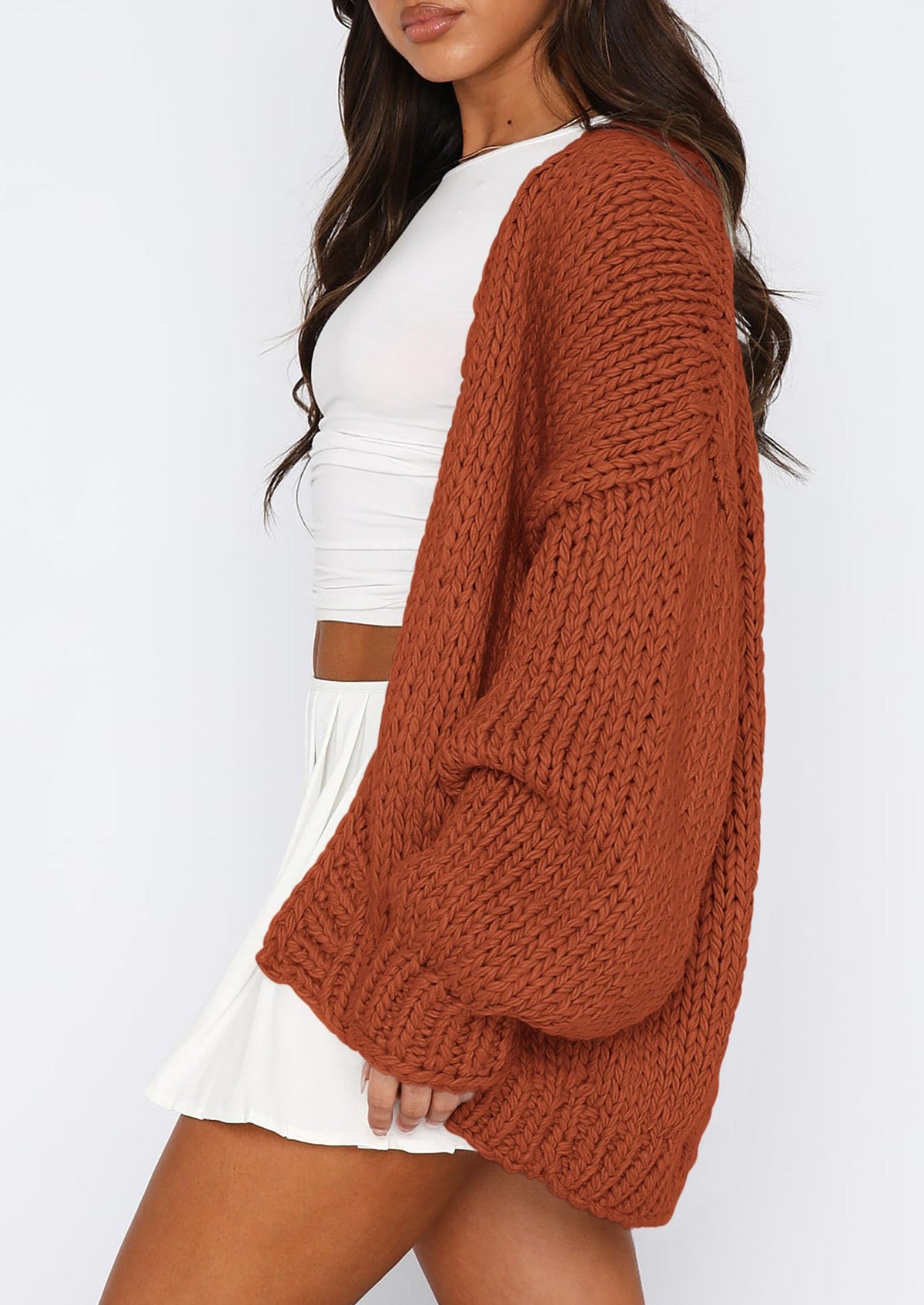 Pisania Cardigan Sweaters for Women Trendy Fall Fashion Long Sleeve Chunky Knit Cardigans Winter Clothing Outfits
