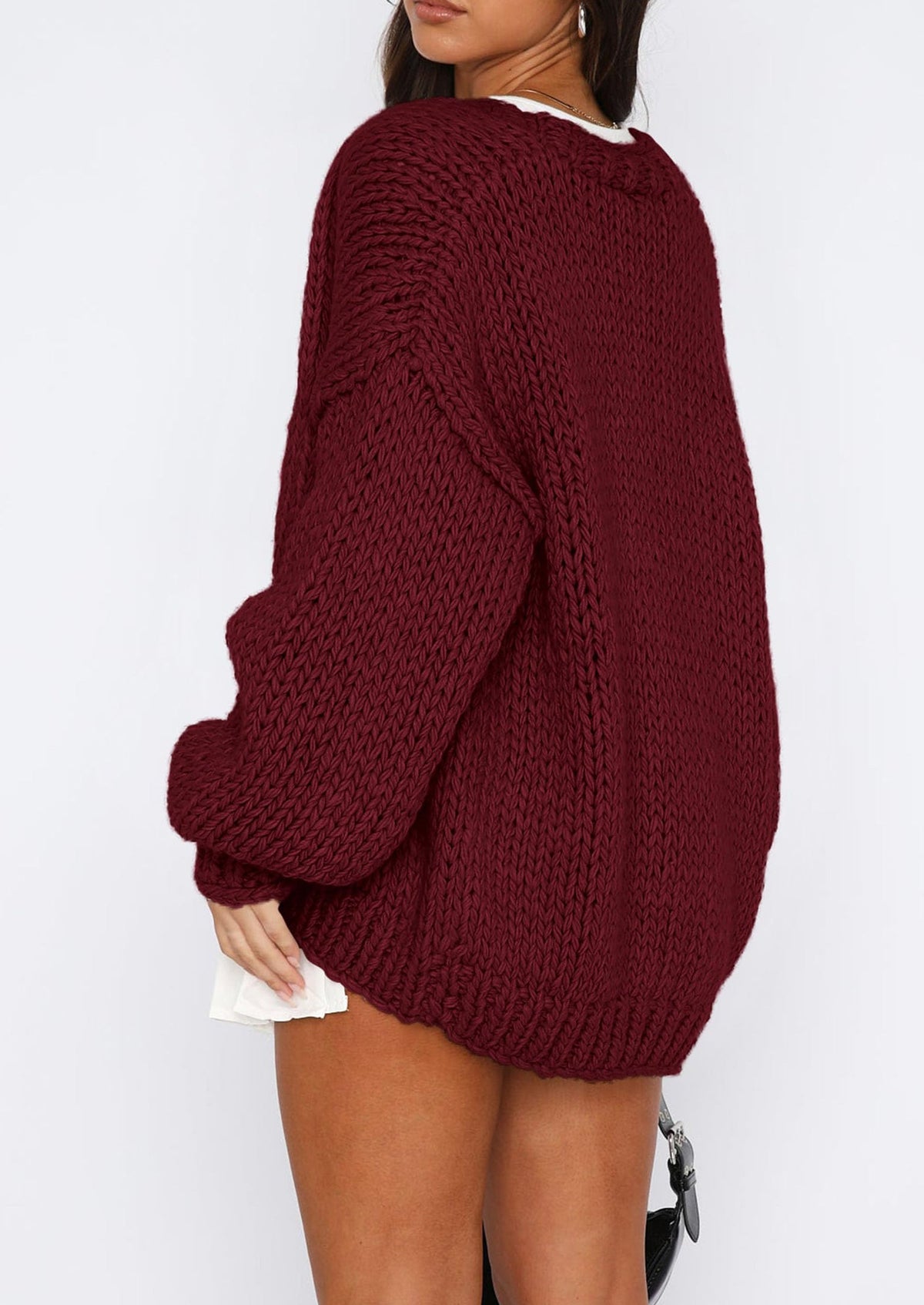 Pisania Cardigan Sweaters for Women Trendy Fall Fashion Long Sleeve Chunky Knit Cardigans Winter Clothing Outfits
