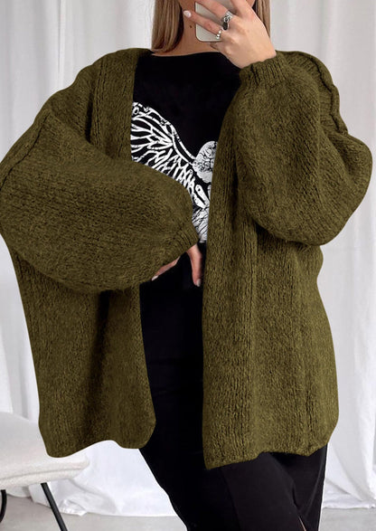 Pisania Womens Oversized Cardigan Sweaters Fall Long Lantern Sleeve Knit Open Front Lightweight Sweater