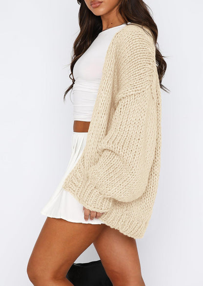 Pisania Cardigan Sweaters for Women Trendy Fall Fashion Long Sleeve Chunky Knit Cardigans Winter Clothing Outfits
