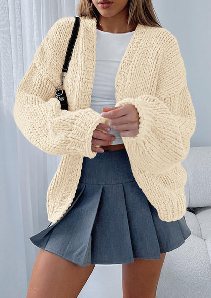 Pisania Cardigan Sweaters for Women Trendy Fall Fashion Long Sleeve Chunky Knit Cardigans Winter Clothing Outfits