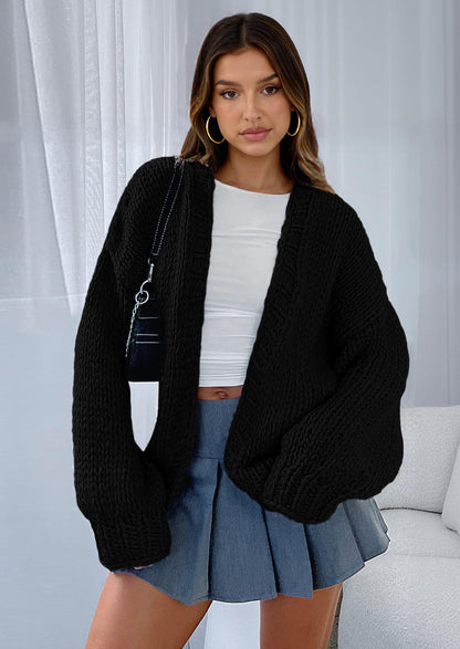Pisania Cardigan Sweaters for Women Trendy Fall Fashion Long Sleeve Chunky Knit Cardigans Winter Clothing Outfits