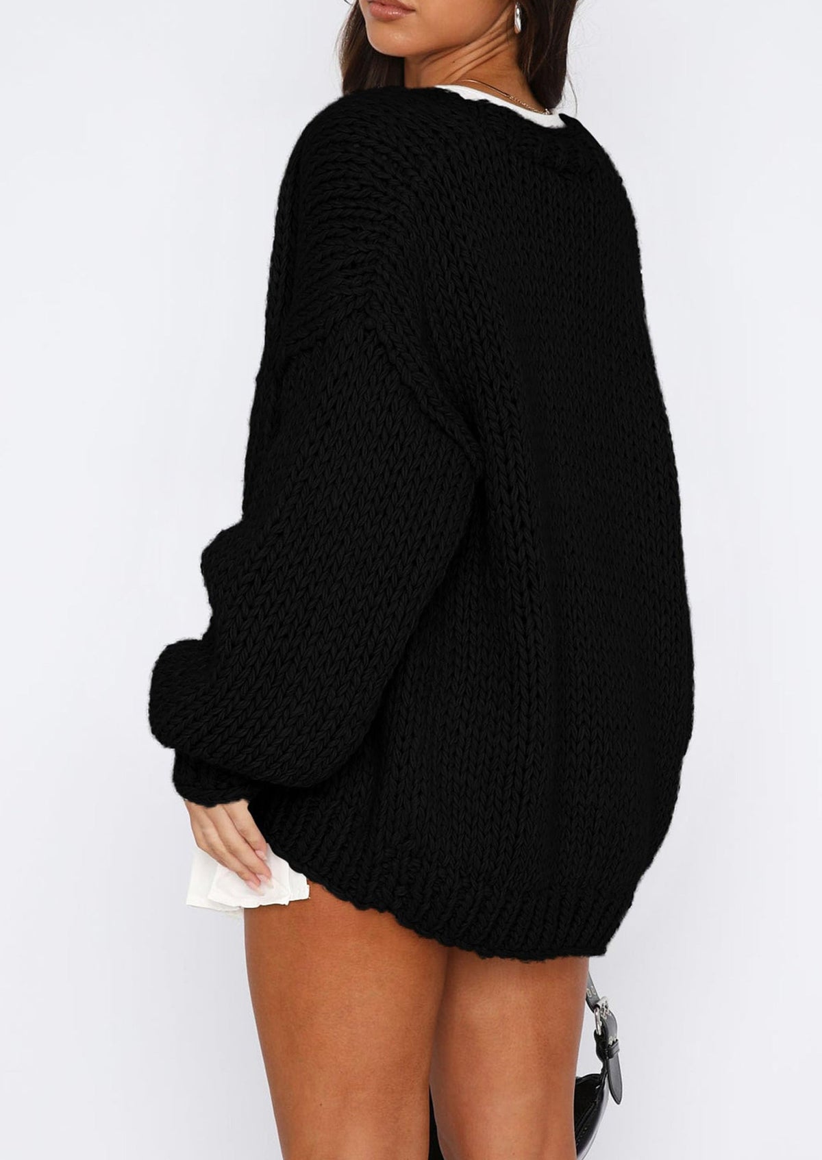 Pisania Cardigan Sweaters for Women Trendy Fall Fashion Long Sleeve Chunky Knit Cardigans Winter Clothing Outfits