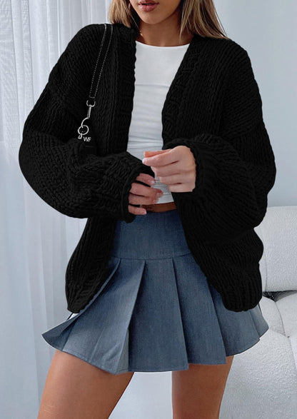 Pisania Cardigan Sweaters for Women Trendy Fall Fashion Long Sleeve Chunky Knit Cardigans Winter Clothing Outfits