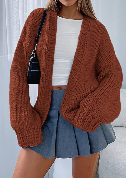 Pisania Cardigan Sweaters for Women Trendy Fall Fashion Long Sleeve Chunky Knit Cardigans Winter Clothing Outfits
