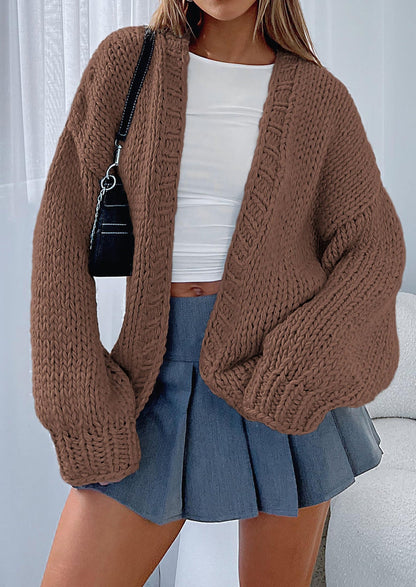 Pisania Cardigan Sweaters for Women Trendy Fall Fashion Long Sleeve Chunky Knit Cardigans Winter Clothing Outfits