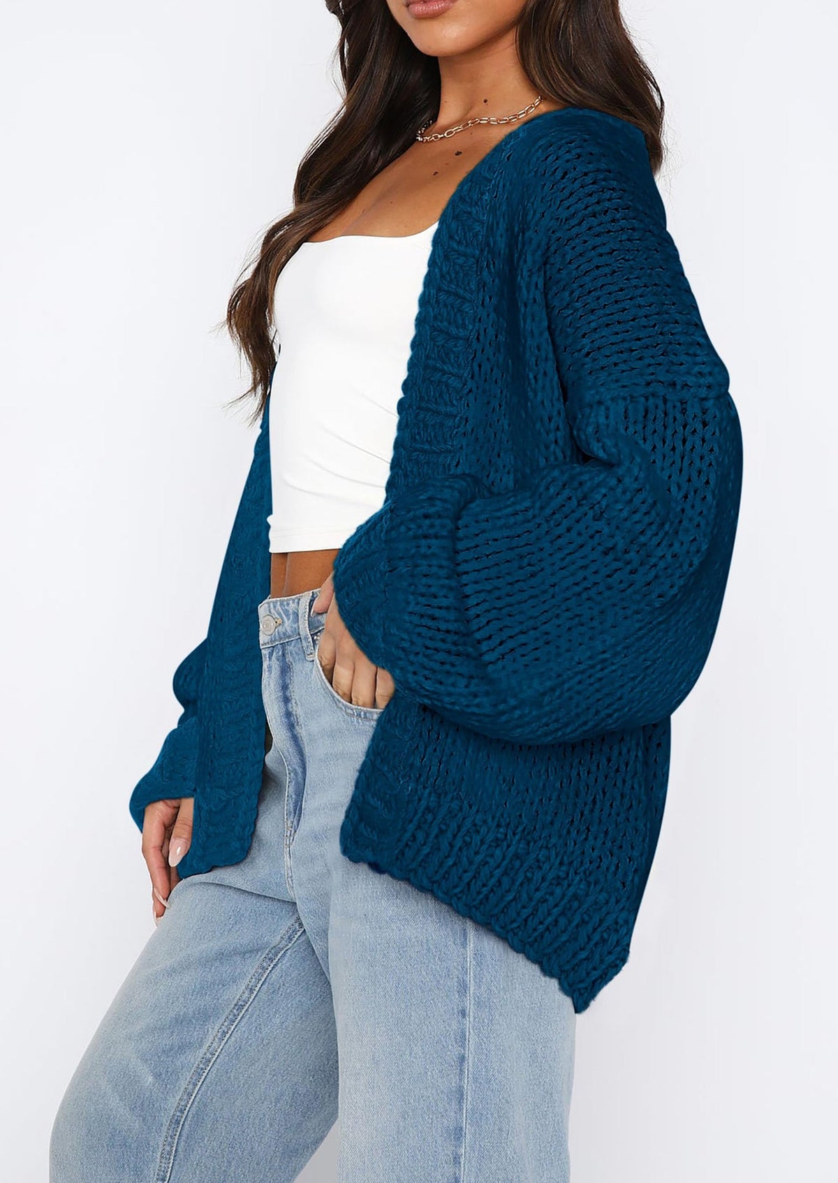 Pisania Cardigan Sweaters for Women Trendy Fall Fashion Long Sleeve Chunky Knit Cardigans Winter Clothing Outfits