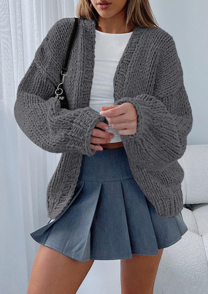 Pisania Cardigan Sweaters for Women Trendy Fall Fashion Long Sleeve Chunky Knit Cardigans Winter Clothing Outfits