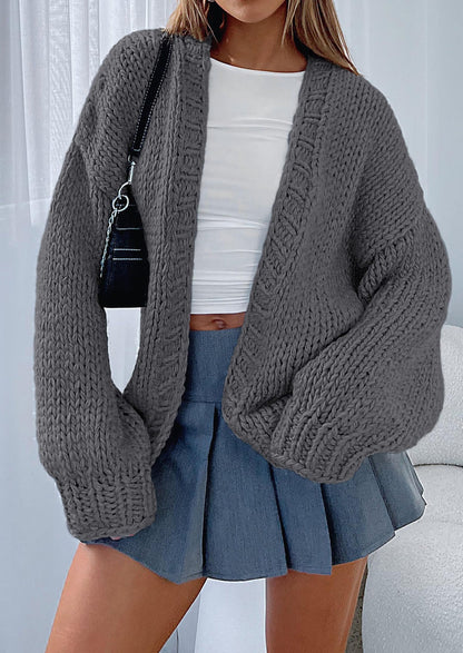 Pisania Cardigan Sweaters for Women Trendy Fall Fashion Long Sleeve Chunky Knit Cardigans Winter Clothing Outfits