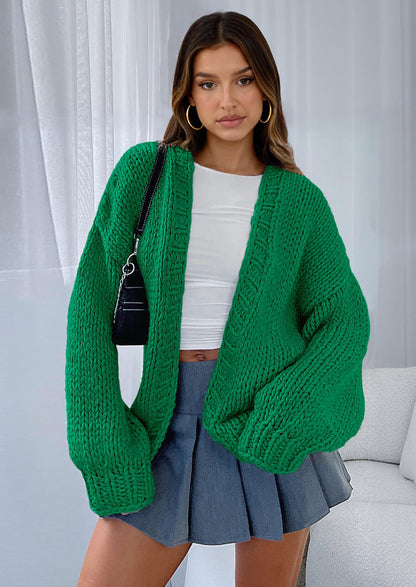 Pisania Cardigan Sweaters for Women Trendy Fall Fashion Long Sleeve Chunky Knit Cardigans Winter Clothing Outfits