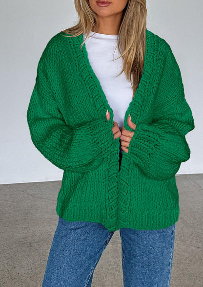 Pisania Cardigan Sweaters for Women Trendy Fall Fashion Long Sleeve Chunky Knit Cardigans Winter Clothing Outfits