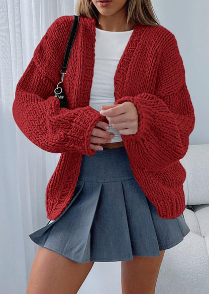Pisania Cardigan Sweaters for Women Trendy Fall Fashion Long Sleeve Chunky Knit Cardigans Winter Clothing Outfits