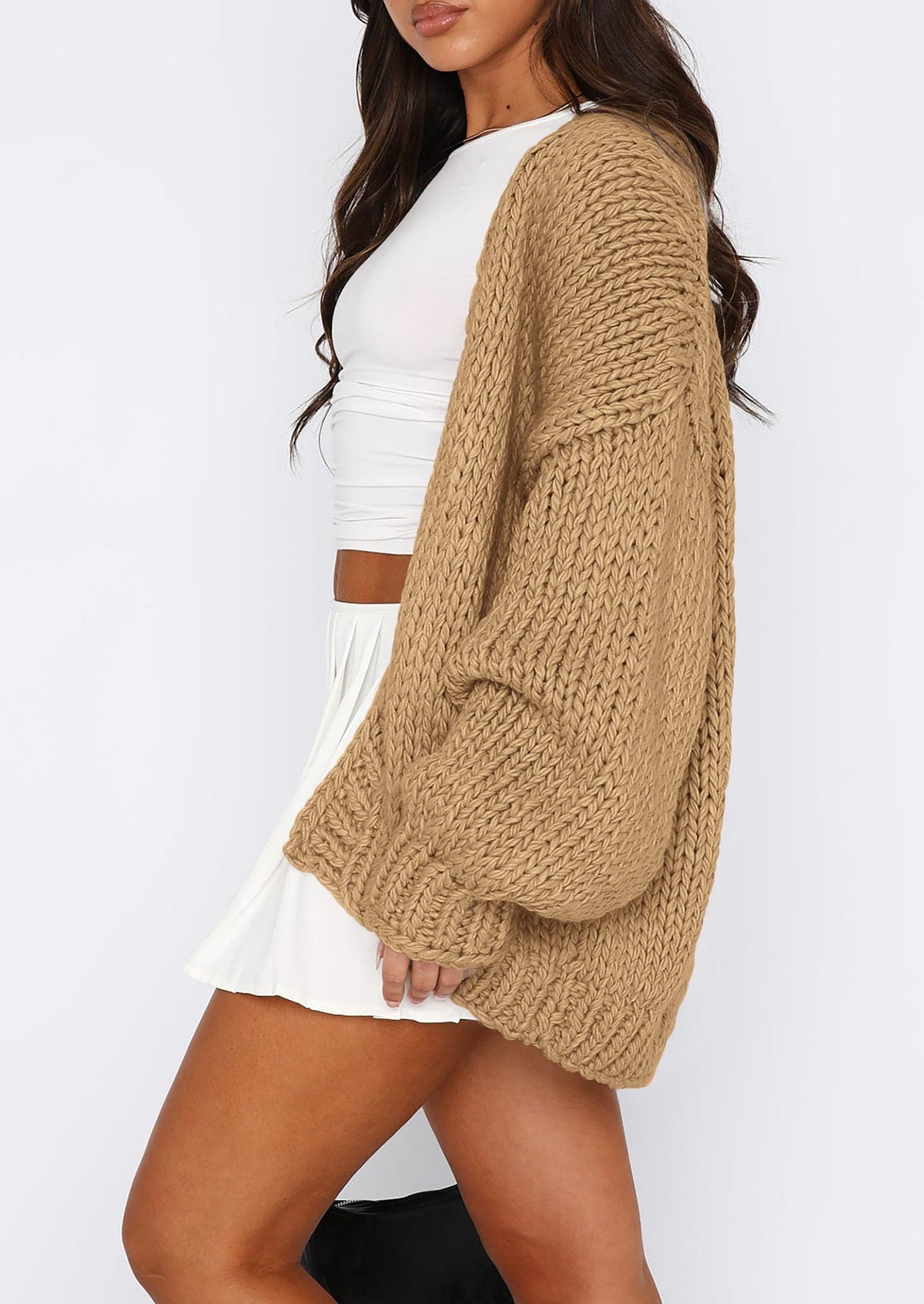 Pisania Cardigan Sweaters for Women Trendy Fall Fashion Long Sleeve Chunky Knit Cardigans Winter Clothing Outfits
