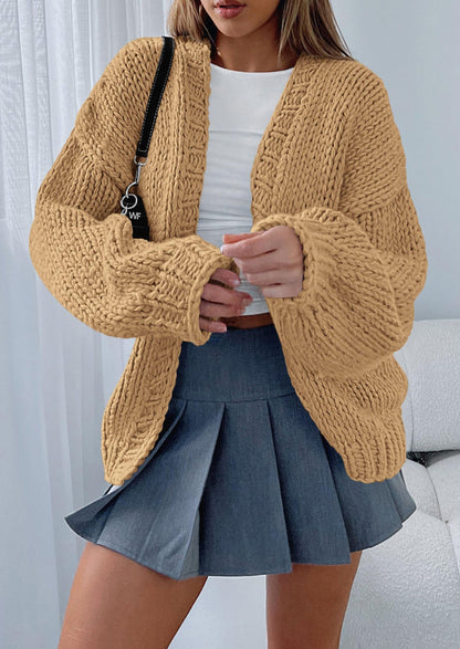 Pisania Cardigan Sweaters for Women Trendy Fall Fashion Long Sleeve Chunky Knit Cardigans Winter Clothing Outfits