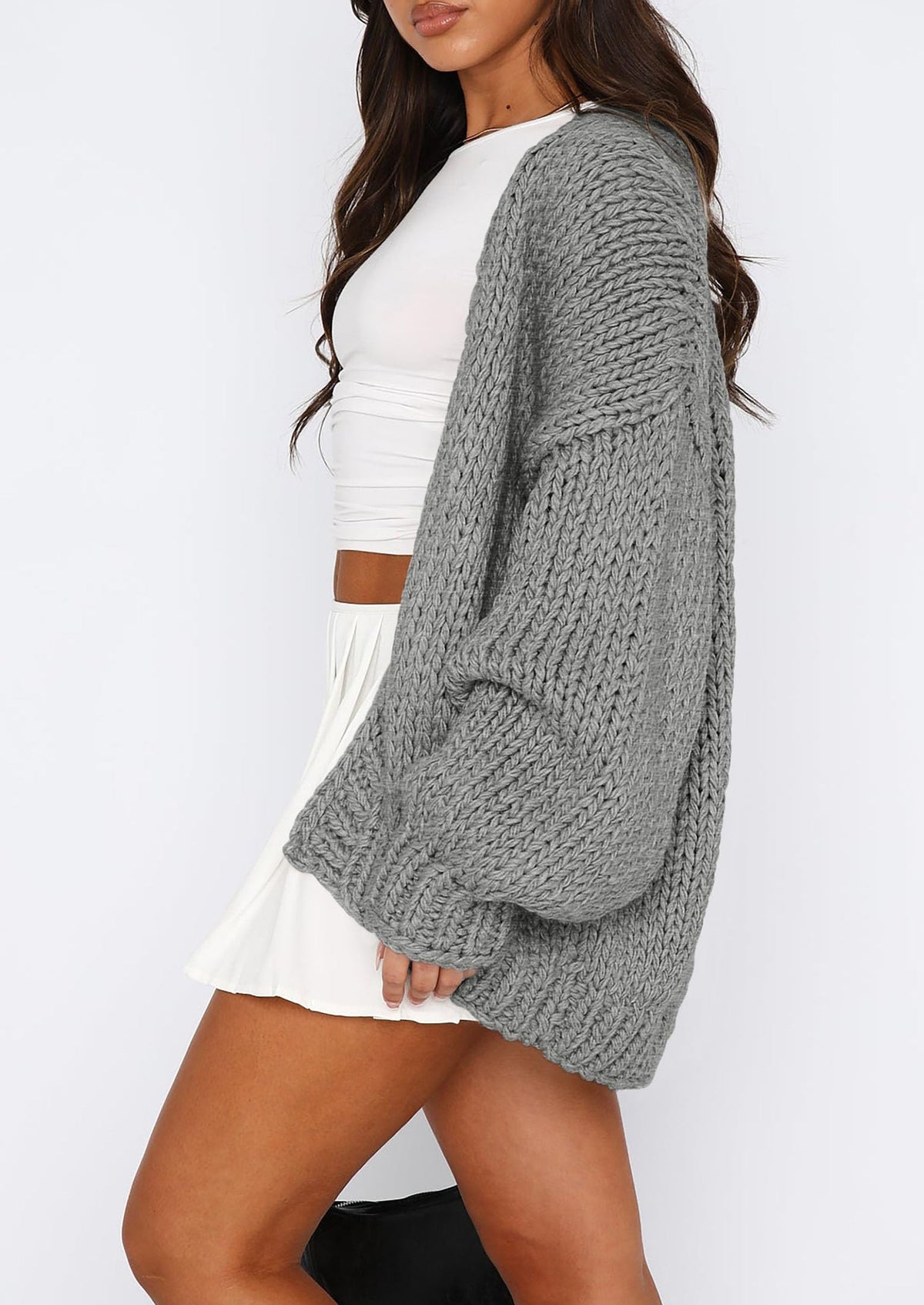 Pisania Cardigan Sweaters for Women Trendy Fall Fashion Long Sleeve Chunky Knit Cardigans Winter Clothing Outfits