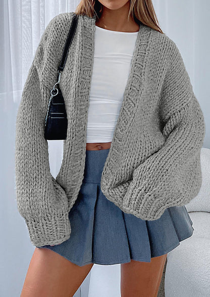 Pisania Cardigan Sweaters for Women Trendy Fall Fashion Long Sleeve Chunky Knit Cardigans Winter Clothing Outfits