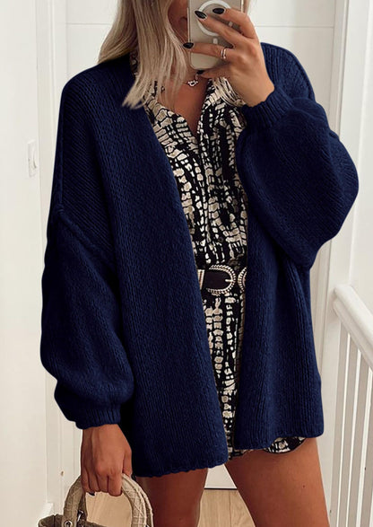 Pisania Womens Oversized Cardigan Sweaters Fall Long Lantern Sleeve Knit Open Front Lightweight Sweater