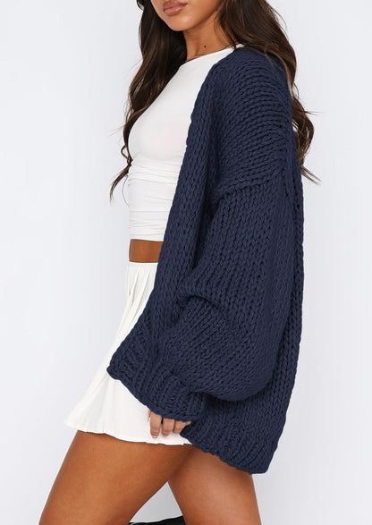 Pisania Cardigan Sweaters for Women Trendy Fall Fashion Long Sleeve Chunky Knit Cardigans Winter Clothing Outfits