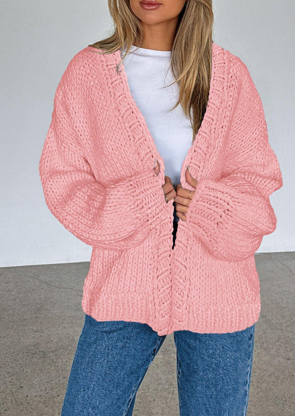 Pisania Cardigan Sweaters for Women Trendy Fall Fashion Long Sleeve Chunky Knit Cardigans Winter Clothing Outfits