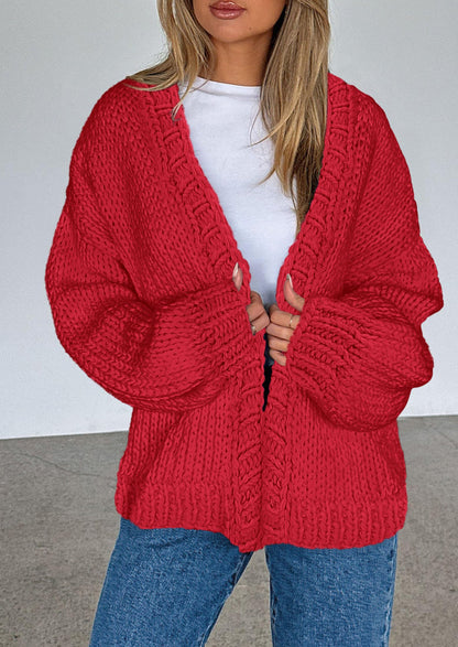 Pisania Cardigan Sweaters for Women Trendy Fall Fashion Long Sleeve Chunky Knit Cardigans Winter Clothing Outfits