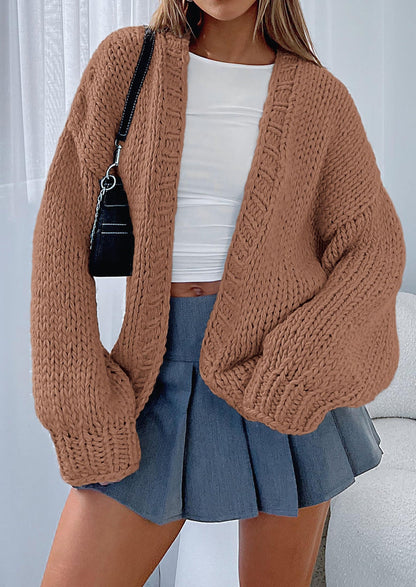 Pisania Cardigan Sweaters for Women Trendy Fall Fashion Long Sleeve Chunky Knit Cardigans Winter Clothing Outfits