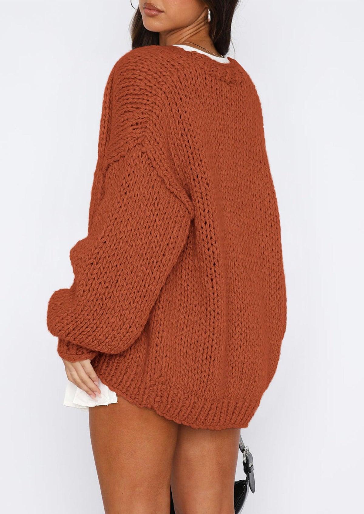 Pisania Cardigan Sweaters for Women Trendy Fall Fashion Long Sleeve Chunky Knit Cardigans Winter Clothing Outfits