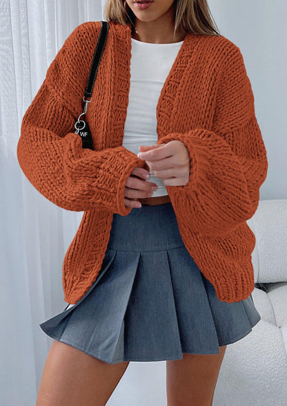 Pisania Cardigan Sweaters for Women Trendy Fall Fashion Long Sleeve Chunky Knit Cardigans Winter Clothing Outfits