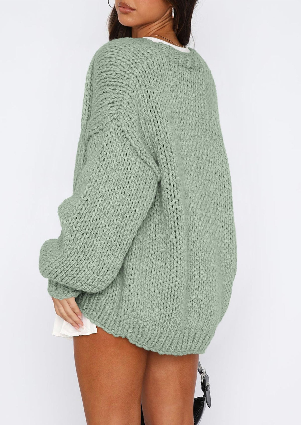 Pisania Cardigan Sweaters for Women Trendy Fall Fashion Long Sleeve Chunky Knit Cardigans Winter Clothing Outfits
