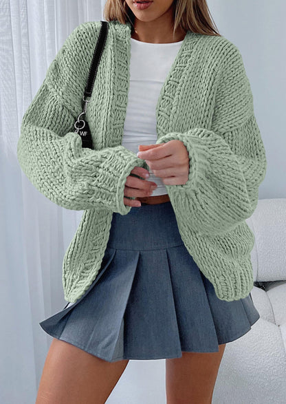 Pisania Cardigan Sweaters for Women Trendy Fall Fashion Long Sleeve Chunky Knit Cardigans Winter Clothing Outfits