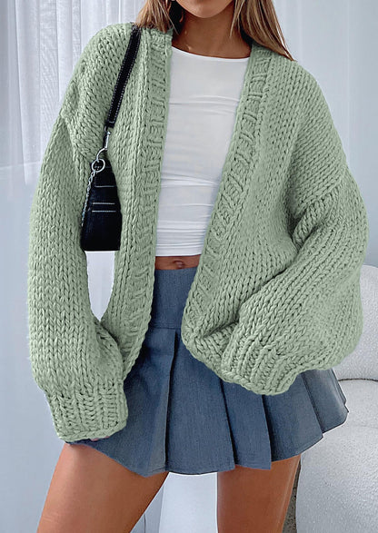 Pisania Cardigan Sweaters for Women Trendy Fall Fashion Long Sleeve Chunky Knit Cardigans Winter Clothing Outfits