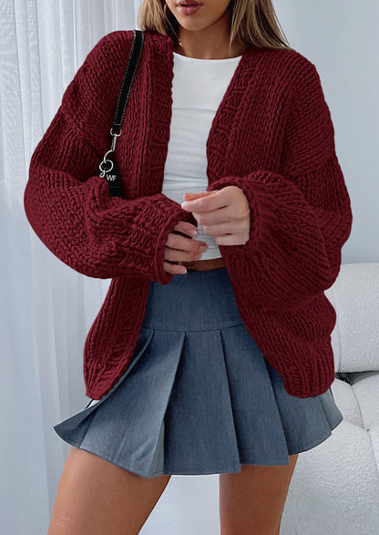 Pisania Cardigan Sweaters for Women Trendy Fall Fashion Long Sleeve Chunky Knit Cardigans Winter Clothing Outfits