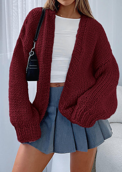 Pisania Cardigan Sweaters for Women Trendy Fall Fashion Long Sleeve Chunky Knit Cardigans Winter Clothing Outfits